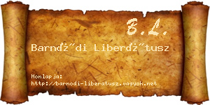 Barnódi Liberátusz névjegykártya